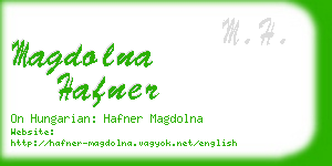 magdolna hafner business card